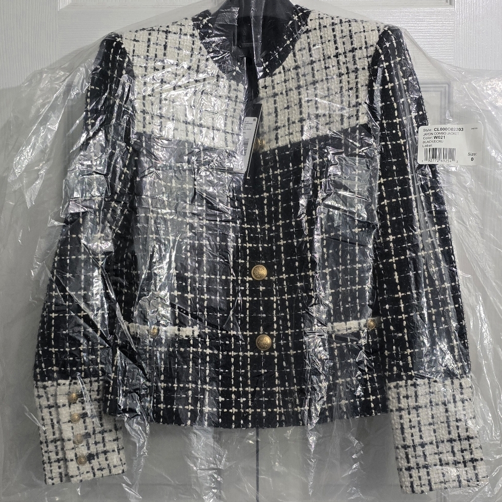 Alice and Olivia Jaydn Two Tone Tweed Jacket - Picture 6 of 6